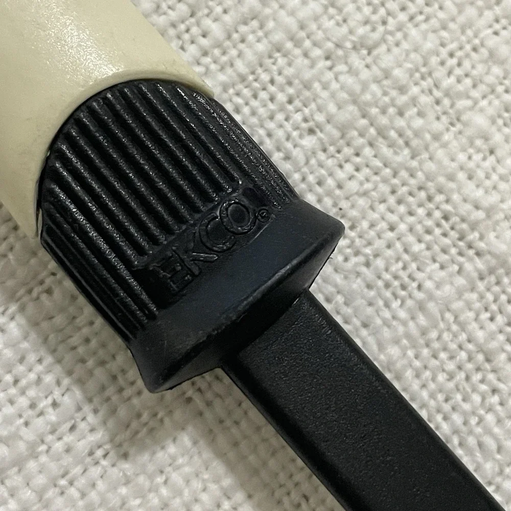 Vintage Ecko Slotted Wide‎ Turner Spatula White Handle Black Nylon Flipper
